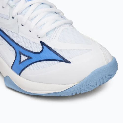 Scarpe da pallavolo per bambini Mizuno Lightning Star Z7 bianco/blu/bel air blue