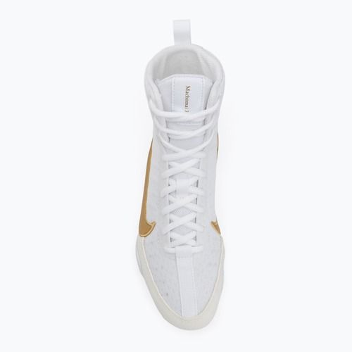 Scarpe da boxe Nike Machomai 3 bianco/oro metallizzato