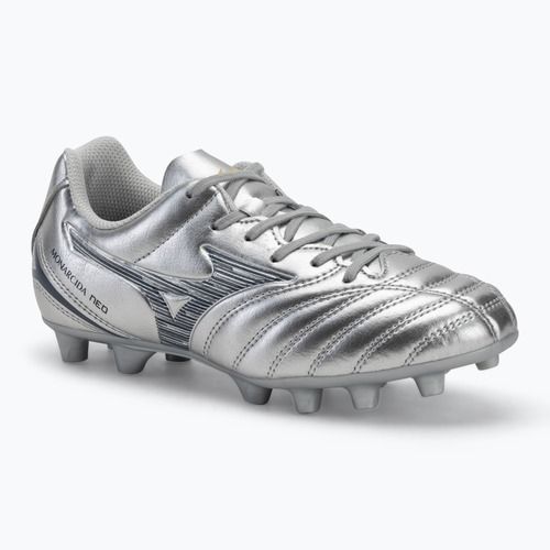 Scarpe da calcio per bambini Mizuno Monarcida Neo III Select Jr Md galaxy silver/8605 c/gold