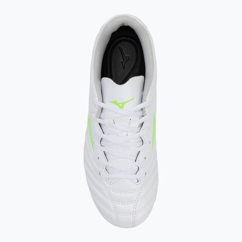 Scarpe da calcio per bambini Mizuno Monarcida Neo III Select Jr Md bianco/verde neon