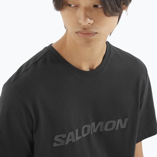 Salomon Big Logo Tee uomo nero profondo