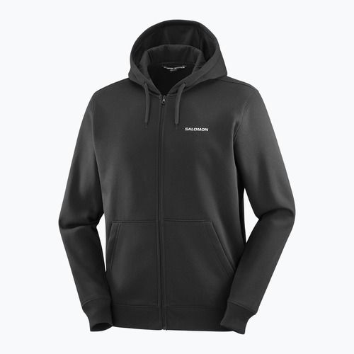 Felpa con cappuccio Salomon Logo Uomo nero profondo