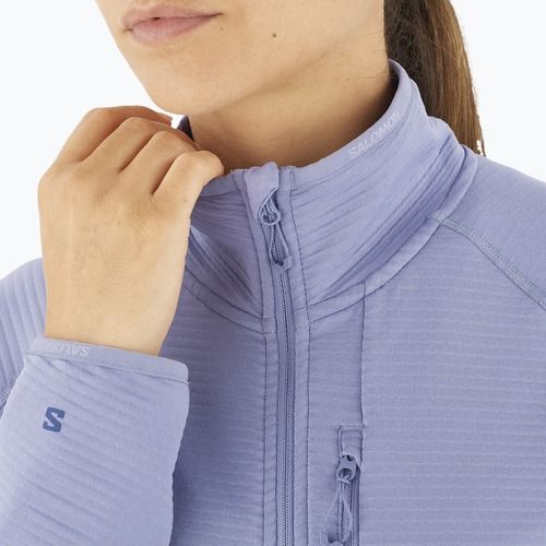 Giacca trekking donna Salomon Lightwarm Full Zip blu granito