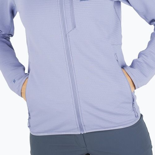 Giacca trekking donna Salomon Lightwarm Full Zip blu granito