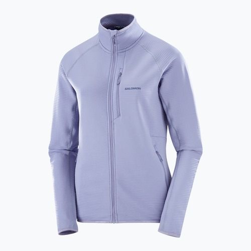 Giacca trekking donna Salomon Lightwarm Full Zip blu granito