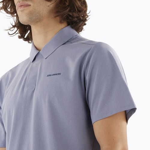 Maglietta Salomon Trackline Polo uomo blu granito