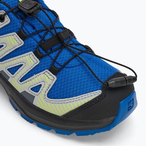 Salomon XA PRO V8 WP, scarpe da trekking per bambini blu nautico/nero/verde brillante