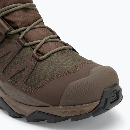 Scarponi da trekking da uomo Salomon X Ultra Tracker GTX verde/marrone scuro/pelle di squalo