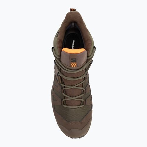 Scarponi da trekking da uomo Salomon X Ultra Tracker GTX verde/marrone scuro/pelle di squalo