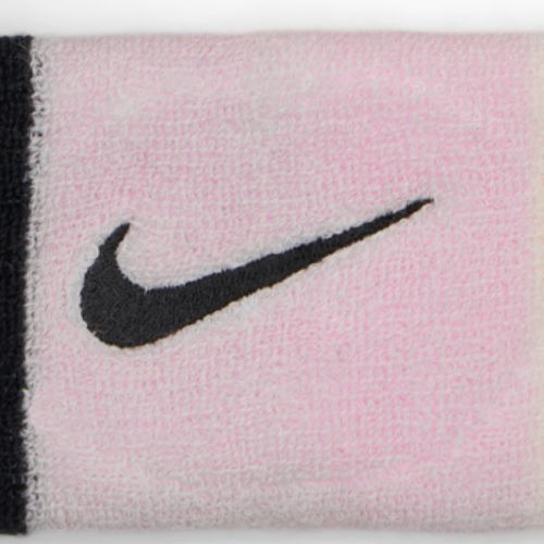 Braccialetti Nike Swoosh Doublewide 2 pezzi schiuma rosa/latte di cocco/nero