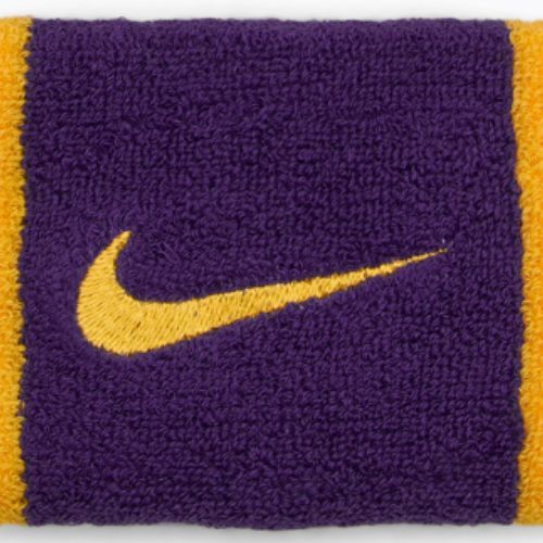 Polsini Nike Swoosh Doublewide 2 pezzi oro universitario/porpora/oro universitario