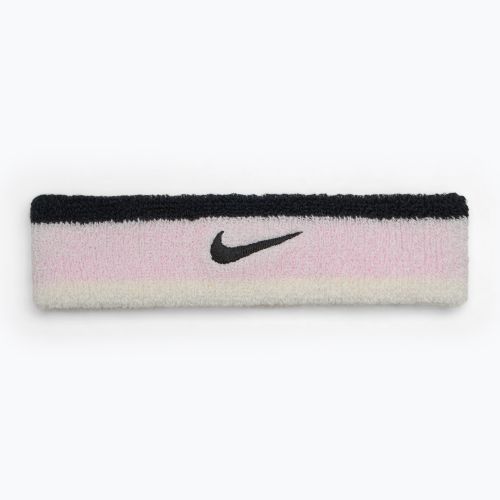 Fascia Nike Swoosh in schiuma rosa/latte di cocco/nero
