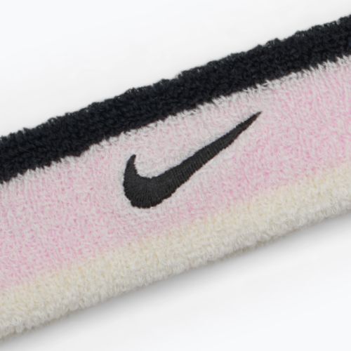 Fascia Nike Swoosh in schiuma rosa/latte di cocco/nero