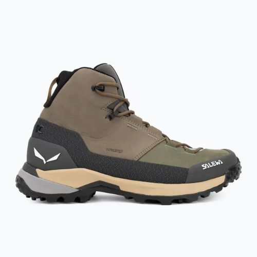 Stivali da trekking Salewa da uomo Puez Leather Mid Ptx bungee cord / onice