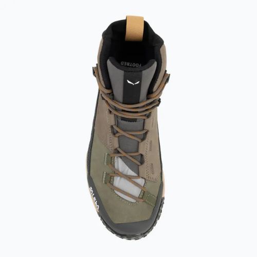 Stivali da trekking Salewa da uomo Puez Leather Mid Ptx bungee cord / onice