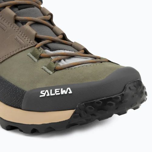 Stivali da trekking Salewa da uomo Puez Leather Mid Ptx bungee cord / onice