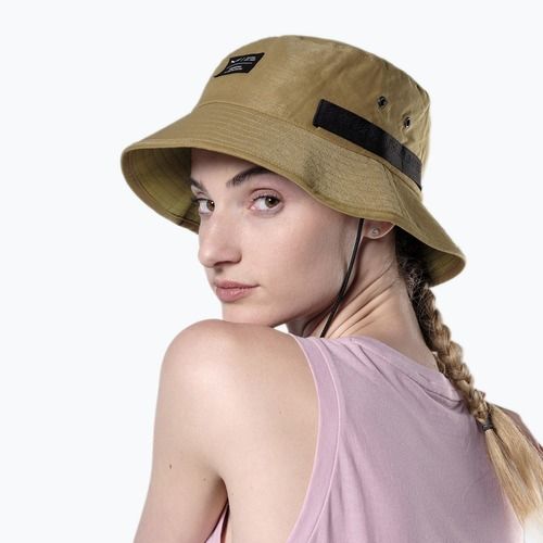 Salewa Puez Cappello in canapa con tesa marrone dorato
