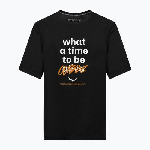 Maglietta Salewa Eagle Outside Loose nera da uomo