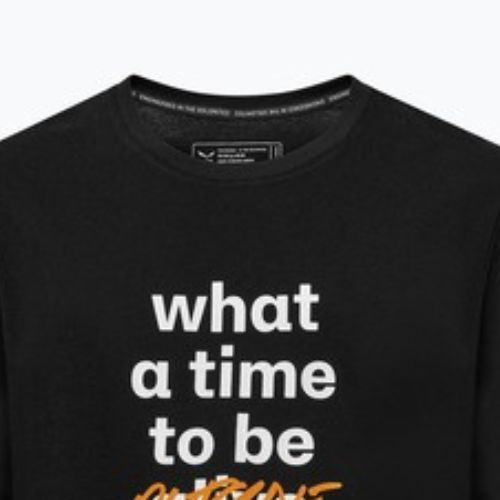 Maglietta Salewa Eagle Outside Loose nera da uomo