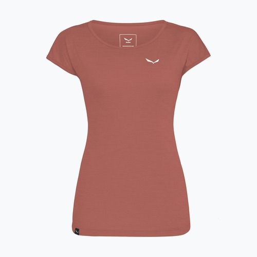 Maglia trekking donna Salewa Puez Melange Dry etruscan red melange