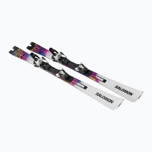 Sci da discesa Salomon E Addikt Pro 66 + attacchi MI12 GW bianco/blu race/rodamina