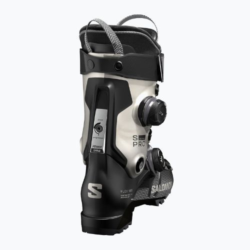 Scarponi da sci da donna Salomon S/PRO Supra Dual Boa 105 W GW nero/bronzo chiaro metallizzato/nero