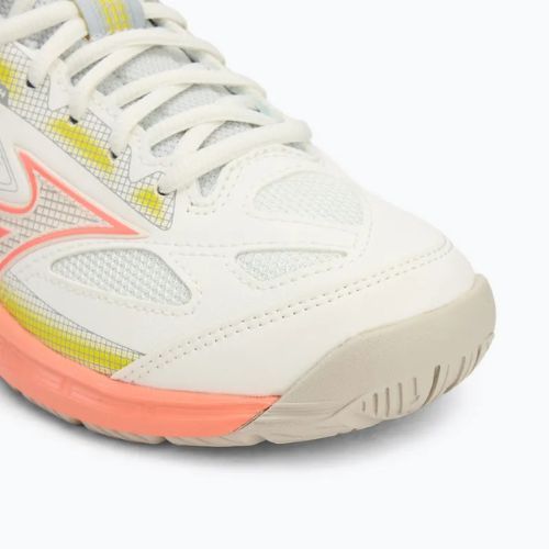 Scarpe da tennis da donna Mizuno Break Shot 4 AC bianco neve/fiamma neon/grigio fantasma
