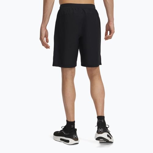 Pantaloncini da corsa Under Armour Launch 9" neri/riflettenti da uomo