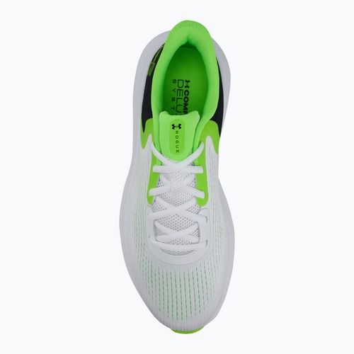 Under Armour Charged Rogue 5, scarpe da corsa da uomo, bianco/nero/verde scuro