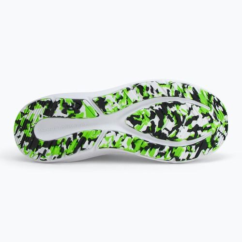 Under Armour Charged Pursuit 4 bianco/nero/verde ipersonico scarpe da corsa da uomo