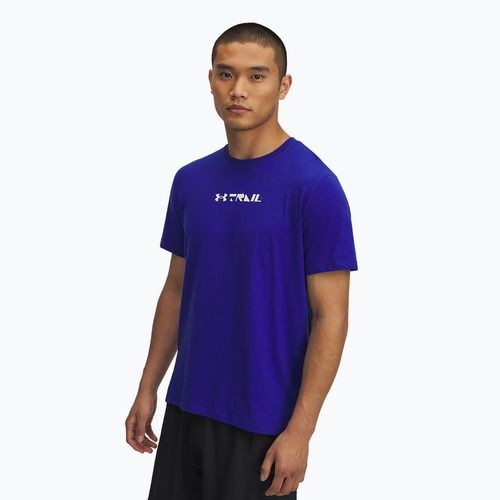 Maglietta da corsa Under Armour Trail Run Graphic Tee royal/riflettente da uomo