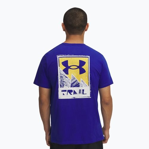 Maglietta da corsa Under Armour Trail Run Graphic Tee royal/riflettente da uomo