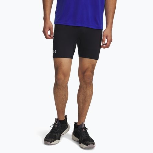 Leggings da corsa Under Armour Trail Launch Pro Half Tight da uomo, nero/riflettente