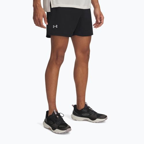 Pantaloncini da corsa Under Armour Trail Run Launch neri / riflettenti da uomo