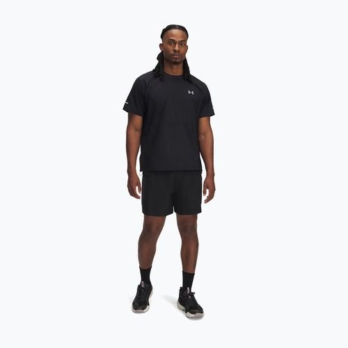 Pantaloncini da corsa Under Armour Trail Run 5" da uomo, nero / riflettente