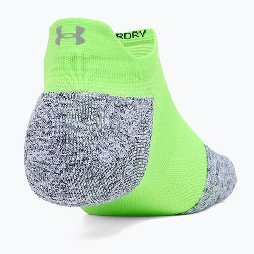 Calzini Under Armour Dry Run Cushion No Show Tab iper verde/iper verde/riflettente
