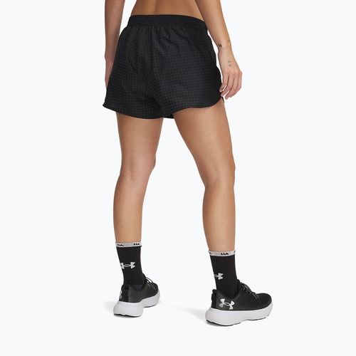 Pantaloncini da corsa Under Armour Fly By 3" Novelty neri / riflettenti da donna