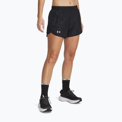 Pantaloncini da corsa Under Armour Fly By 3" Novelty neri / riflettenti da donna