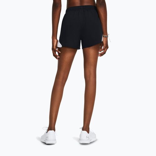 Pantaloncini da corsa Under Armour Fly By 3" donna nero / bianco / riflettente