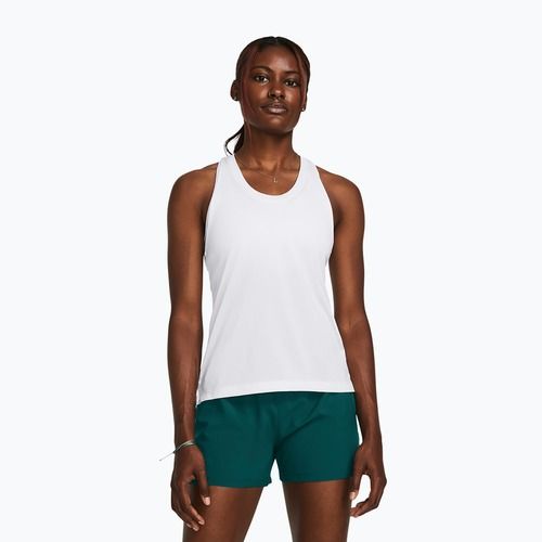 Under Armour Launch Singlet canotta da running da donna bianca/riflettente