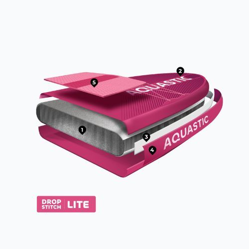 Set tavola SUP gonfiabile AQUASTIC Perth 9'10" pink