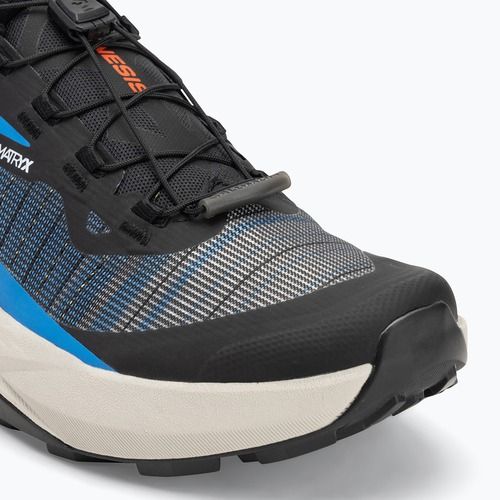 Salomon Genesis scarpe da corsa uomo nero/blu francese/ciliegia pomodoro