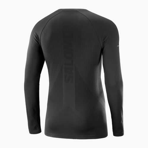 Salomon Sense Aero Seamless Tee a maniche lunghe da uomo per il running, nero profondo