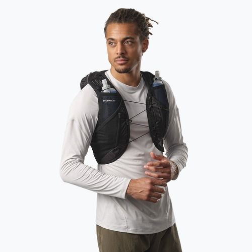 Salomon Active Skin 12 Set gilet da corsa nero/metallo