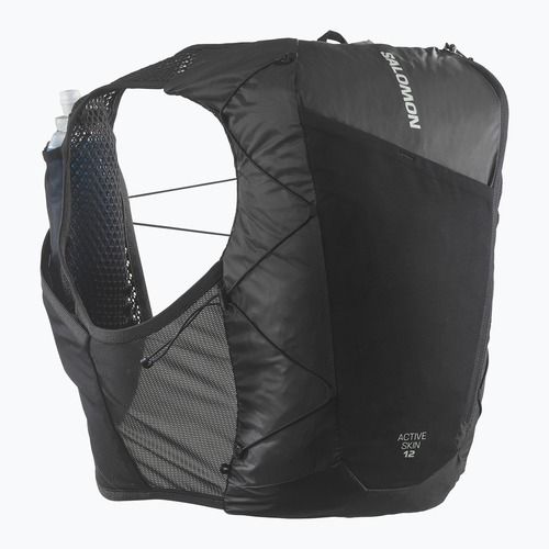 Salomon Active Skin 12 Set gilet da corsa nero/metallo