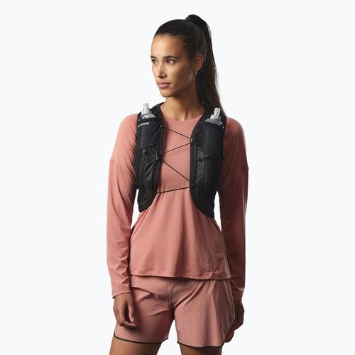 Gilet da corsa da donna Salomon Active Skin 12 Set nero/metallo