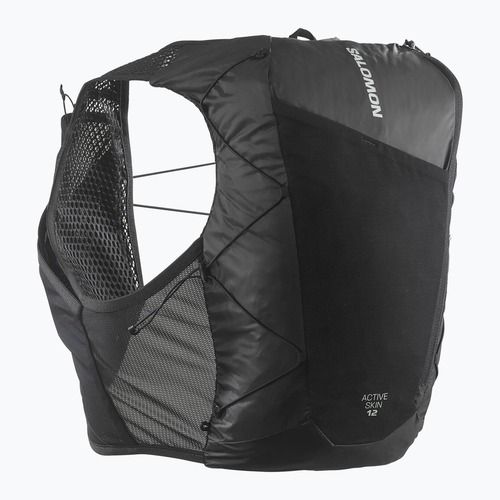 Gilet da corsa Salomon Active Skin 12 No Flasks nero/metallo