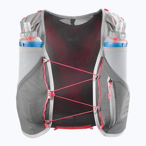 Gilet da corsa Salomon ADV SKIN 5 Set castelrock/alloy/neon flame