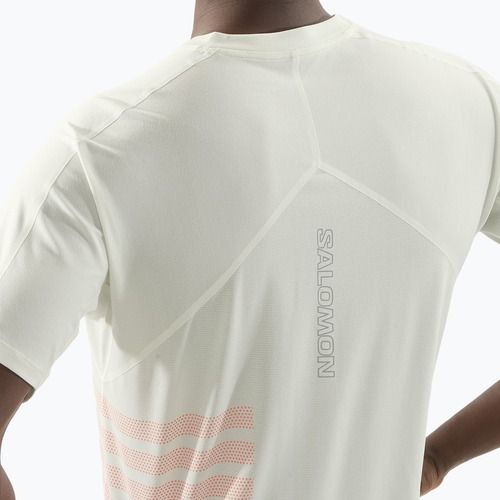 Maglietta da corsa Salomon Sense Aero Tee GFX icicle/neon flame da uomo