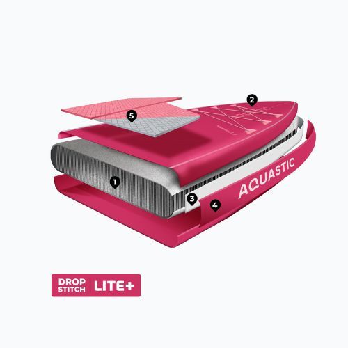 Set tavola SUP gonfiabile AQUASTIC Touring 11'6" pink